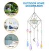 Crystal Wind Chimes Colorful Metal Hanging Prisms Light Catcher Ornaments Gifts