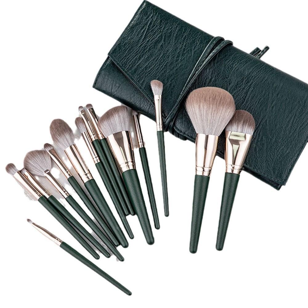 New 14 green cloud makeup brush cover brush Cangzhou Li classmate first saw soft loose powder eye brush beauty tool