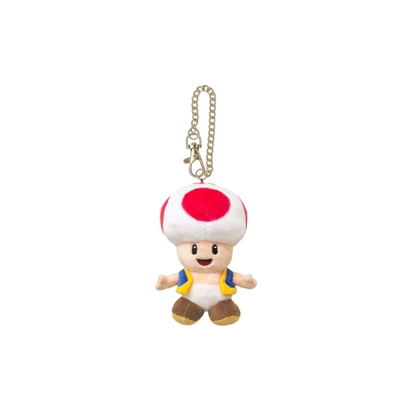 Sanei Boeki Super Mario All Star Collection Toad Mascot, W7.5 x D7.5 x H12cm, MM10