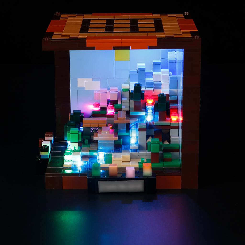DIY LED Lighting Kit For Lego Minecraft 21265 The Crafting Table Building Block Toy Decoration Adjustable Lighting Accessories