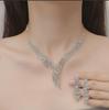 Luxury Bridal Rhinestone Necklace & Earring Set for Women