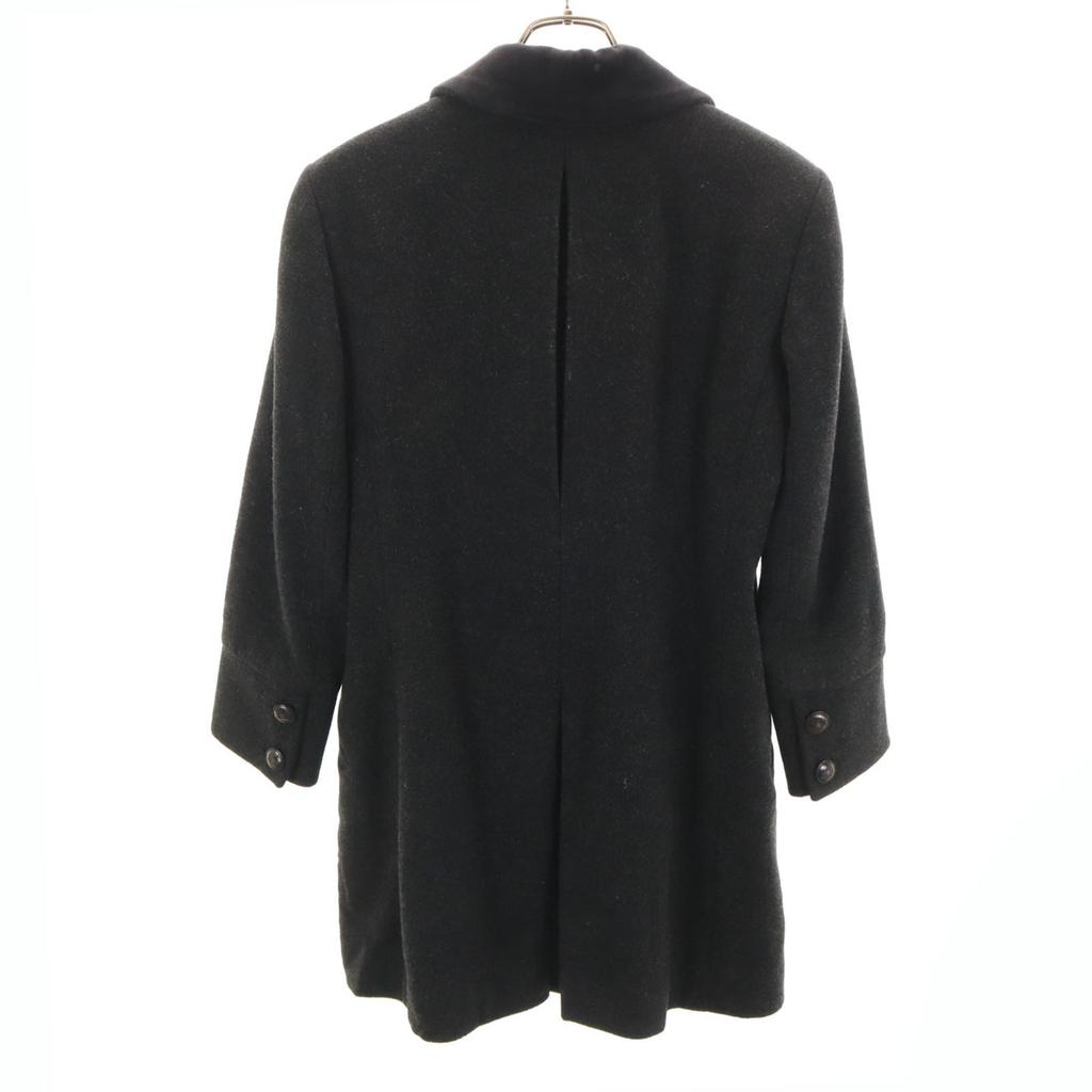 Schönheitsprodukte HERMES Hergestellt in Frankreich Wollmantel 38 grau Damen Gebraucht