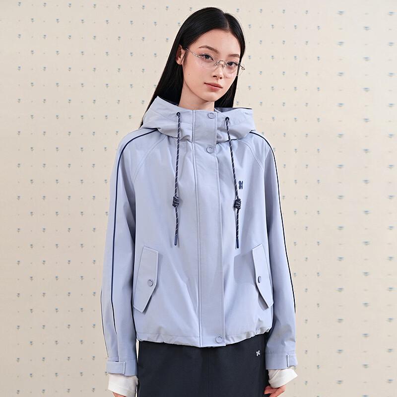 LEDIN Women s Hooded Windproof Sport Print Jacket XS