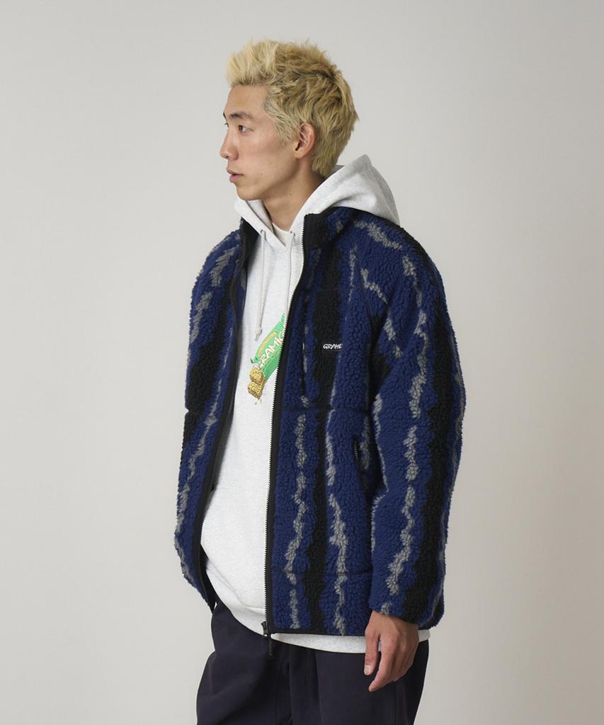 Gramicci Ripple Sherpa Jacket Navy Ripple