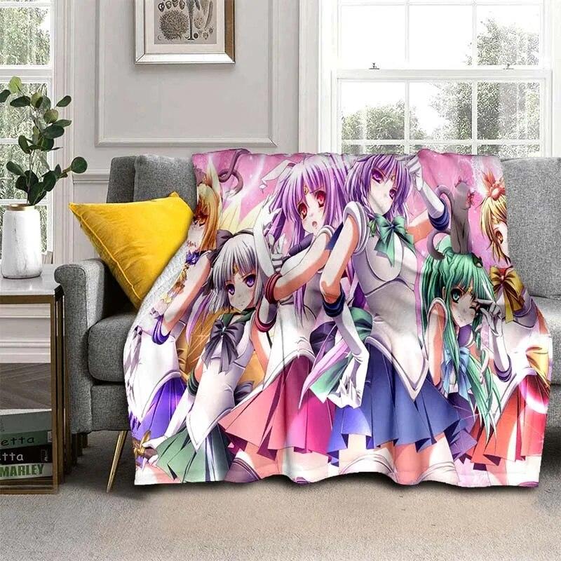 Moon Girl blanket for beds,Flannel thin blanket for summer, Anti-Pilling cooling blanket,Portable picnic blanket