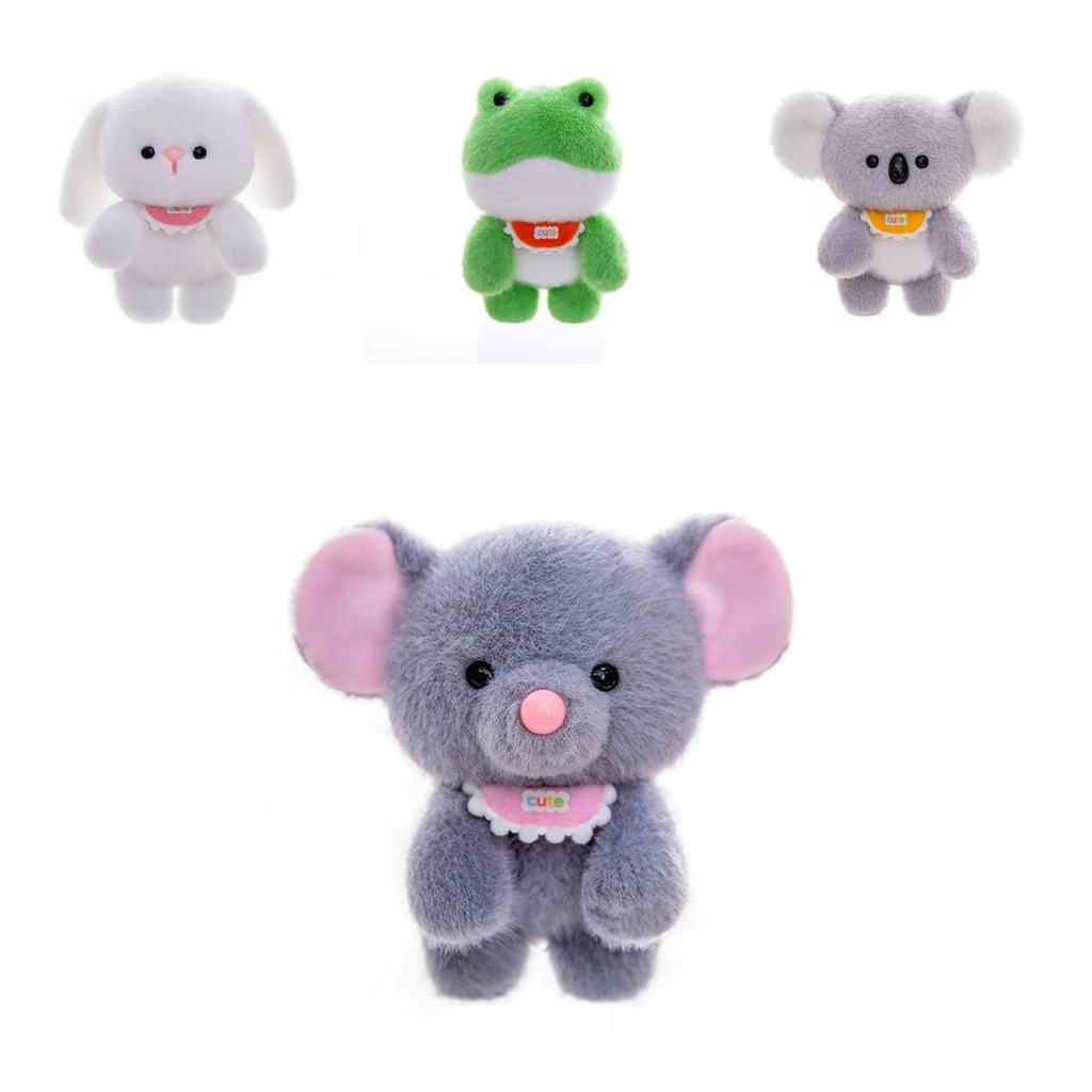 Schattige sleutelhanger met koala, konijn en kikker, gemaakt van zacht pluche, voor kinderen en tieners.