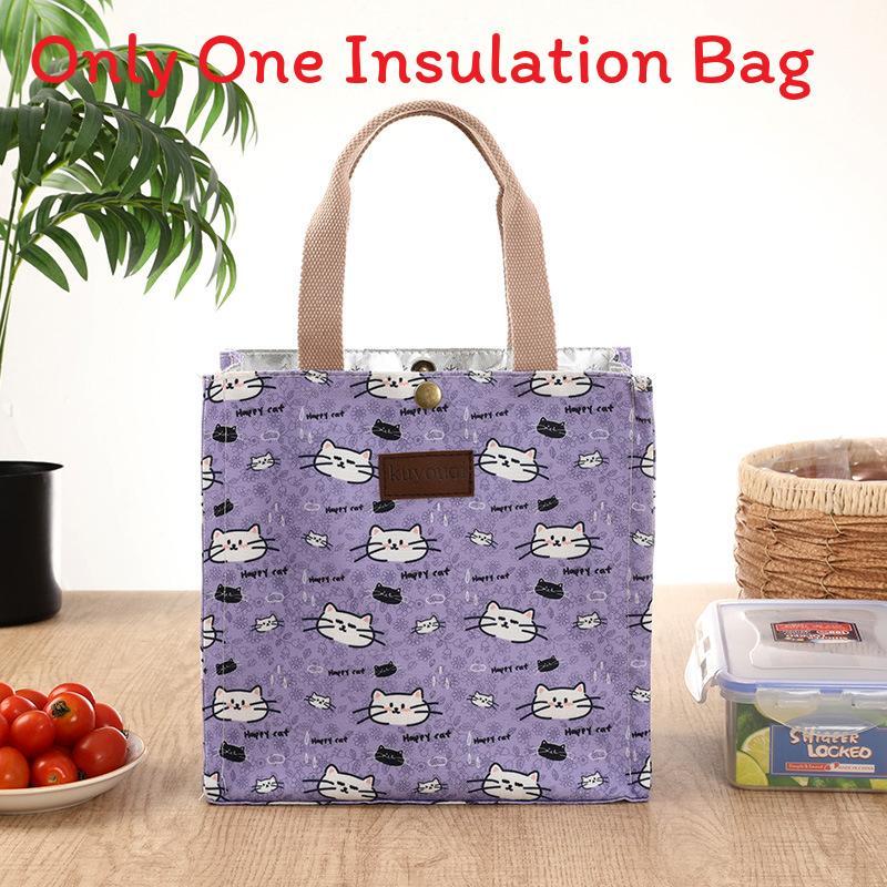

Handheld Canvas Bag With Cute Organizer For Daily Use Style L