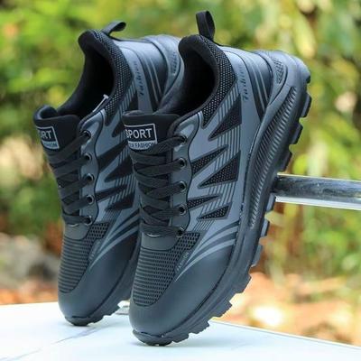 Chaussures pour hommes automne baskets en cuir chaussures décontractées noires pour hommes nouvelles chaussures de course pour hommes
