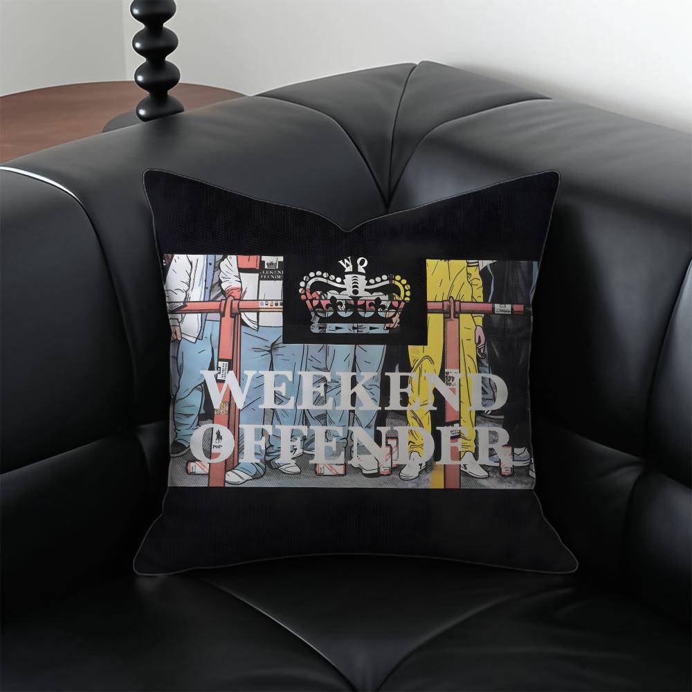 WWeekend OOffender Cushion Cover Pillow Case Antidustmite Invisible Zipper Silky Plush Cushion
