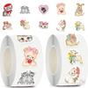 500Pcs/Roll Retro Animals Aesthetics Kids Rewards Stickers - DIY Scrapbooks Album Decor Sealing Label Decals