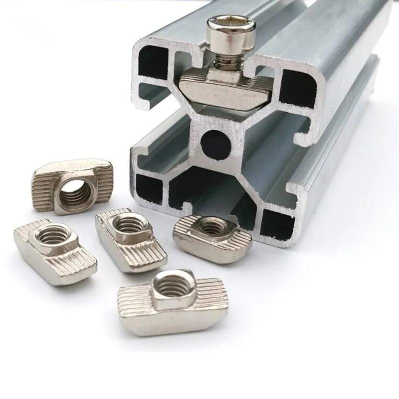 50/100PCS European Standard M5 T-shaped Nut for Slider Nut Fasten Connector Aluminum Extrusion Profile Groove European Standard