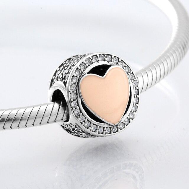 Perles fines en argent sterling 925 de forme ronde La famille est là où l'amour grandit Perles fines à faire soi-même adaptées aux bracelets à breloques originaux Fabrication de bijoux