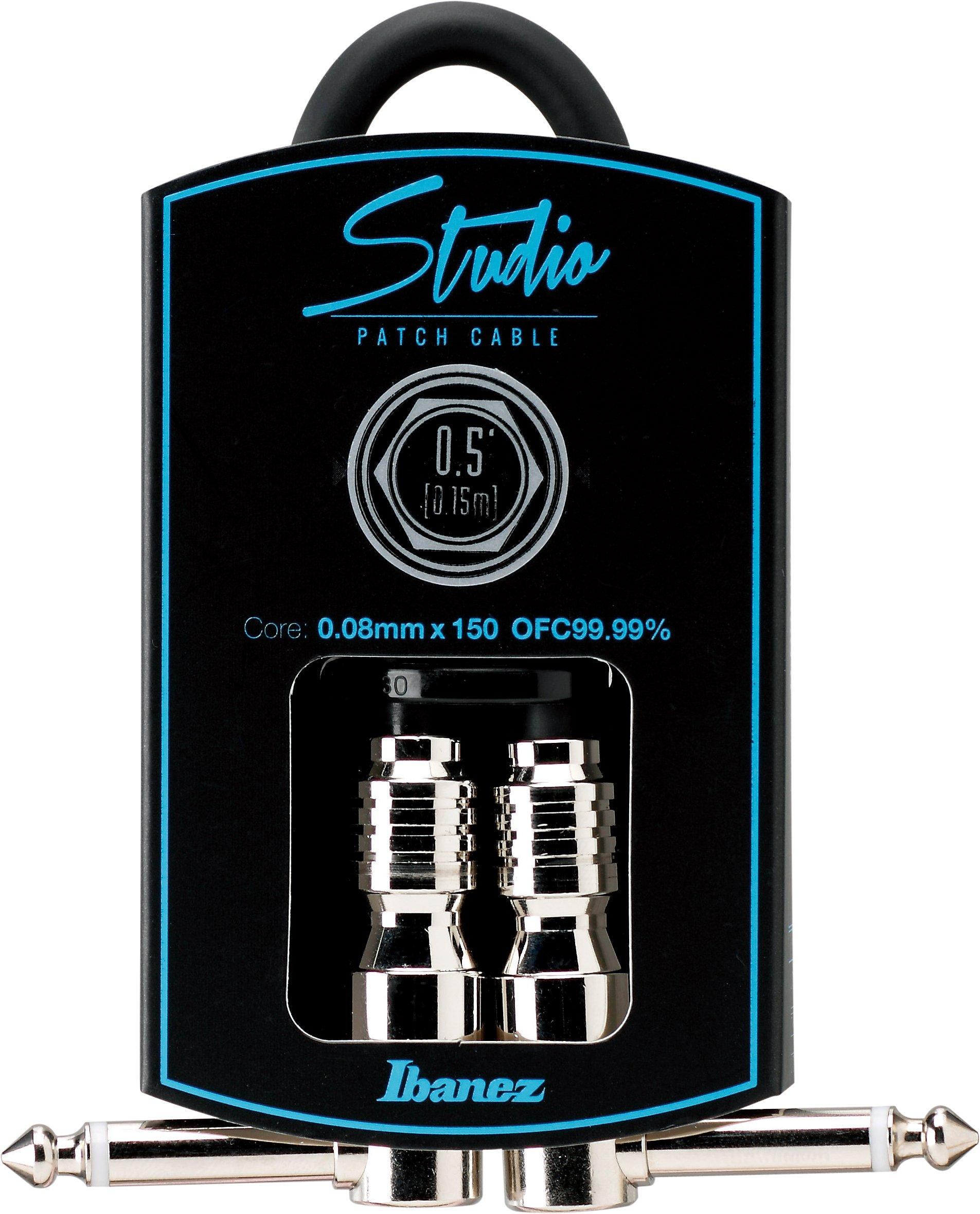 

Ibanez HF05P OFC Core High-End Guitar/Bass Patch Cable, 0.5ft (0.15m), L-Shaped to L-Shaped Plug