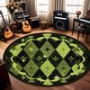 Vintage Poker Card Design Round Floor Mat Rugs Carpets Home Decoration Non Slip Washable Luxury Carpets for Living Room
