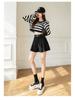 Women's High Waist Corduroy A-line Pleated Culottes Winter Shorts 2024