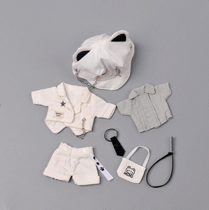 

OB11 Одяг Милий Форма Кіт Лялька Джентльменський Костюм Одяг Сорочка Краватка Прикраса Кісткова Бритва Капелюх 12 Точок Bjd GSC Тіло OB11 білий