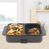 2-in-1 Indoor Antihaft-Elektro-Hot Pot und Pfanne, Tragbarer Multifunktionaler Rauchloser Koreanischer BBQ-Grill, Geeignet für 1-2 Personen