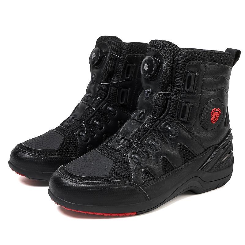 New Vintage High Top Motorcycle Shoes Men's Anti-fall Motorcycle Shoes Cycling Shoes Four Seasons