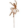 Metall Tanzende Ballerina Gartenornament Cortenstahl 41 cm