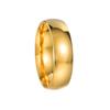 6MM Polished Stainless Steel Classic Gold Wedding Rings Gold Color Simple Women Engagement Jewelry Party Accessories For Gift