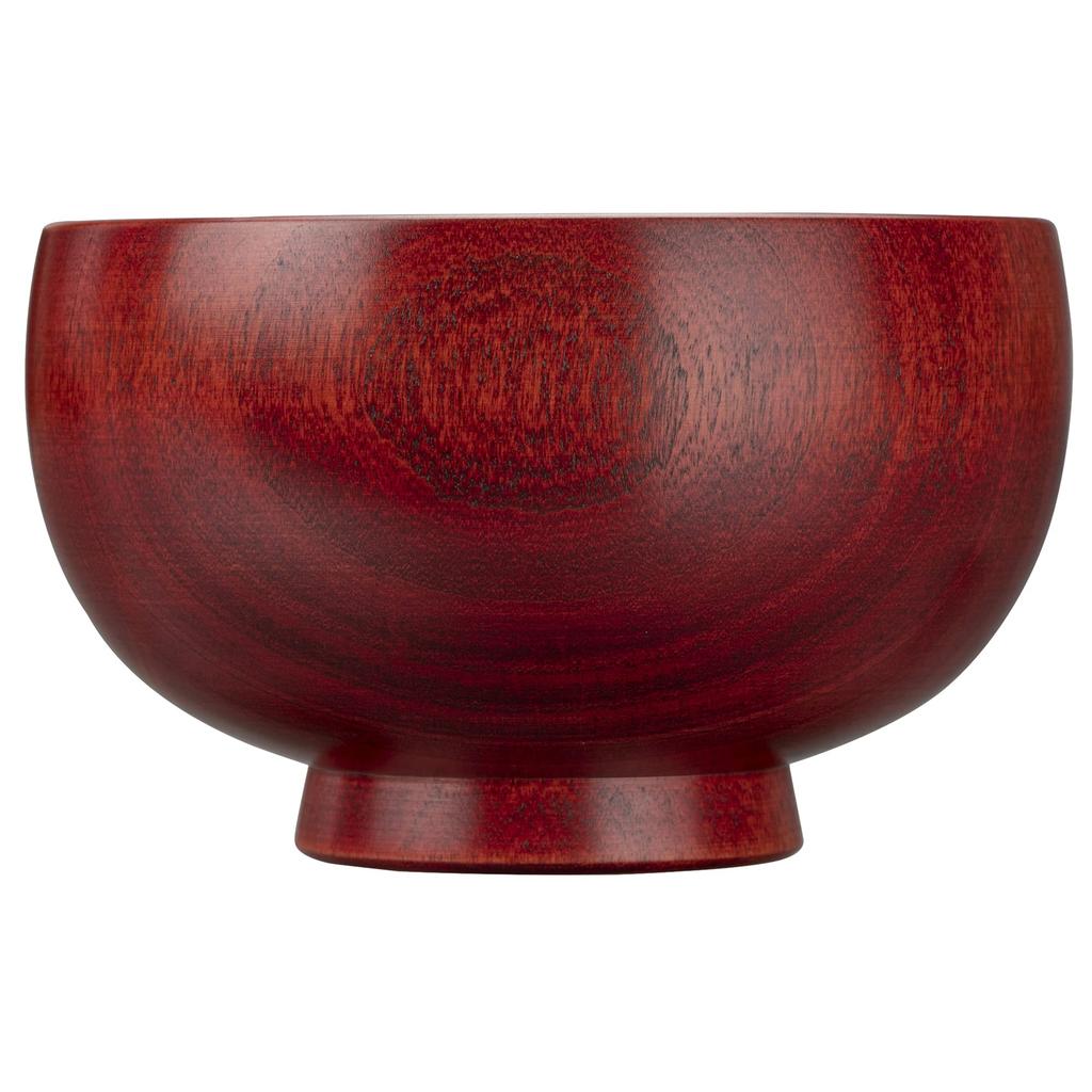 Shirasagi Mokkou Yamanaka Lacquerware Shirasagi Mokko Soup Bowl, Medium, Approx. 11cm, Cherry Blossom Design, Lacquer Red, Made In Japan