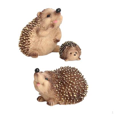 3Pcs Hedgehog Animal Figures Eduactional Toy Ornament Party Supplies Decor Education Cognitive