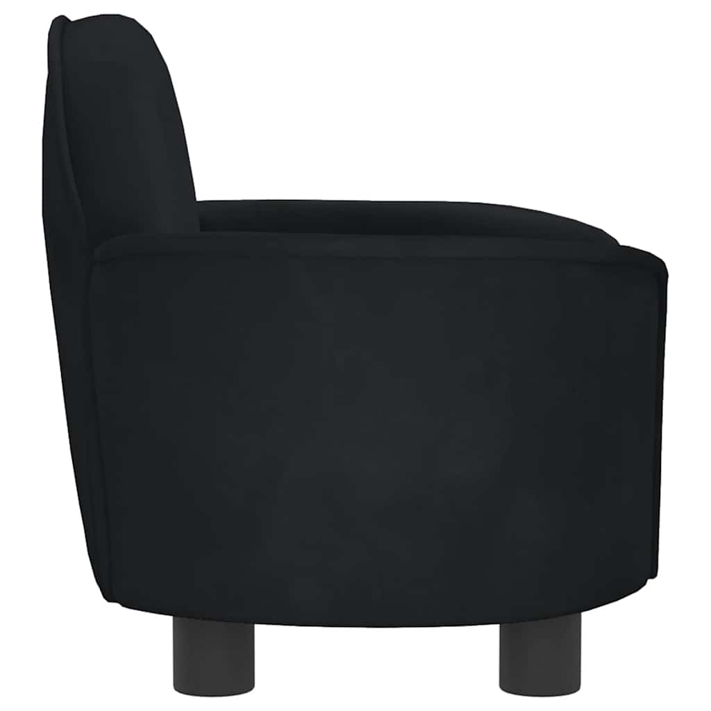 Dog Bed Black 66 x 40 x 45 cm Velvet