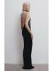 European and American Black Lace Hollow Backless Sleeveless Dress - Breathable, Slim, Sexy
