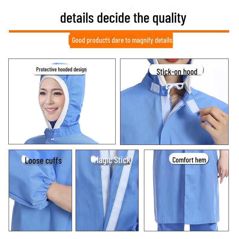 Veste de travail respirante à capuche pour homme - Facile à laver, vêtement de protection pour usine et atelier avec logo personnalisé