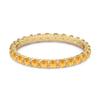 Citrine Classic Full Band Eternity Ring - 925 Sterling Silver Gold Vermeil