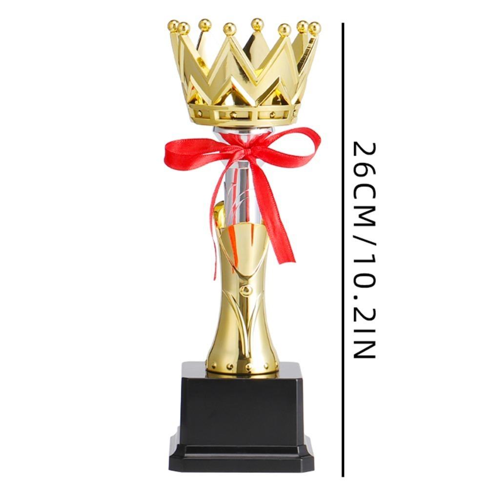 Neue Gold Gold Pokal Auszeichnungen Kunststoff Schule Belohnungsmaterial Preisbecher Krone Handwerk Souvenirs Sport Sieger