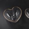 Heart Shaped Clear Serving Dish Love Heart Candy Trays Modern Glass Heart Bowl  Snack