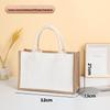 Custom Logo Hand-Painted Tote: Jute, Canvas, Cotton & Linen Handbag, Burlap DIY Lunch Box Bag