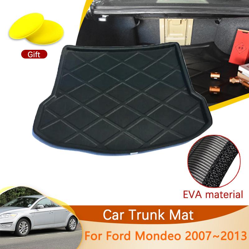 

Автомобильный коврик для заднего багажника для Ford Mondeo MK4 2007 ~ 2013 4 4th 4gen 2010 Аксессуары Напольный поддон Вкладыш Грузовой багажник Ковер Авто Грязь