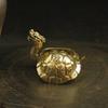 Creative Dragon Turtle Burner Xuanwu Zen Office Desk Incense Holder Copper Ornament Decorative Craft