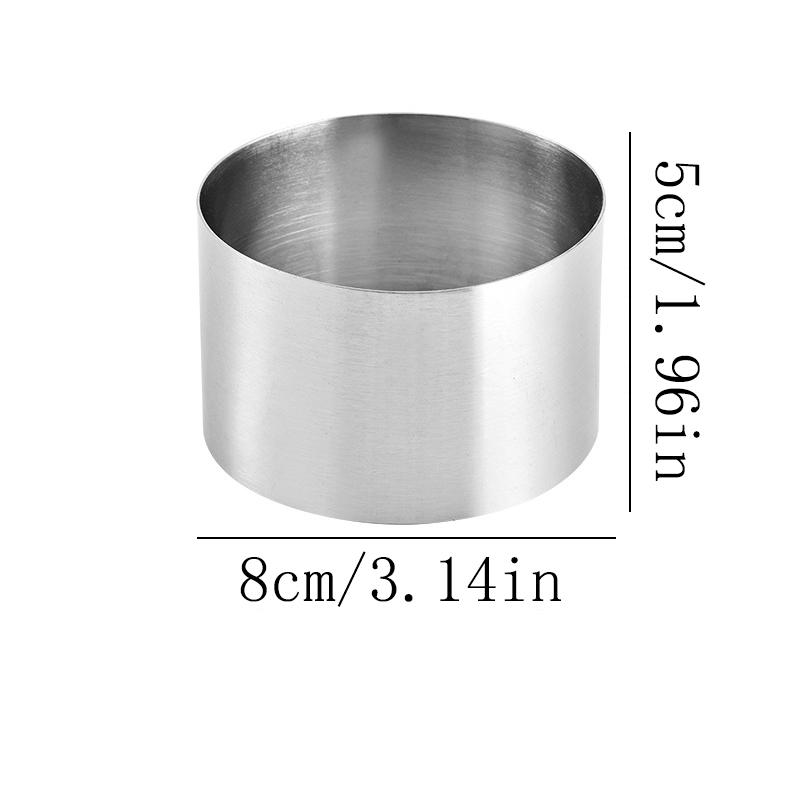 Cake Ring Mold Round Shape Stainless Steel Reusable DIY Baking Tool Mousse Circle Kitchen Gadget Pastry Accessories