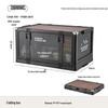 Portable Folding Storage Box with Wooden Lid