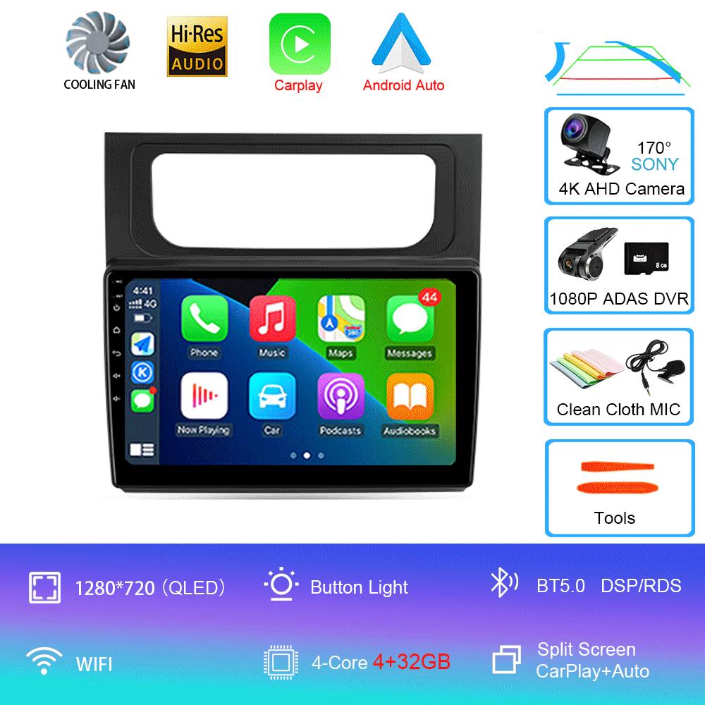 Car Radio Android 14 For VW Volkswagen Touran 2 1T 2010 2011 2012 2013 2014 2015 Wireless Auto Carplay Navigation GPS 4G+WIFI