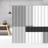 Modern Geometric Pattern Printing Waterproof Shower Curtain Black Gray Blue Creative Design Bathroom With Hook Screen Washable