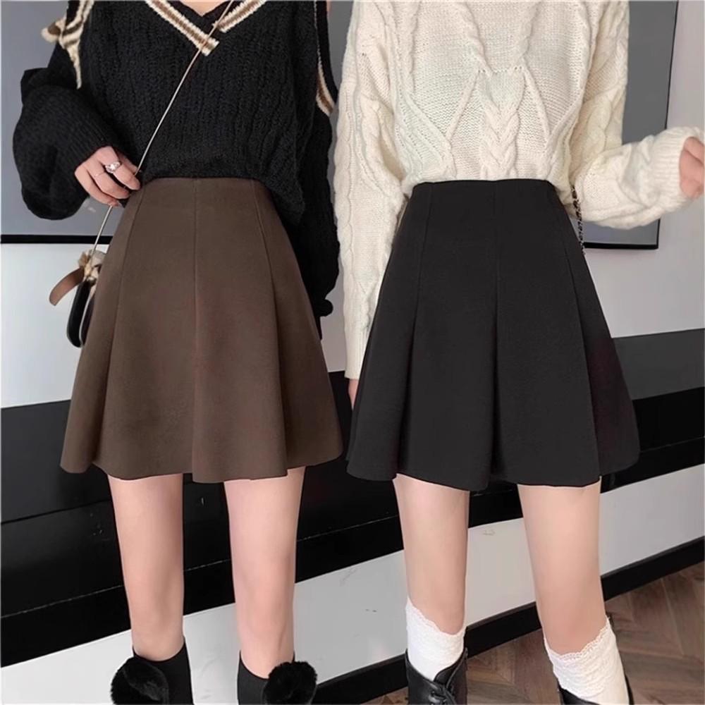 

Women s High-waisted Woolen Bodycon Skirt - Autumn/Winter 2024 Collection 3XL