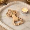 Heavy-duty Bottle Opener Electroplated Crown Shape Jar Opener, Multi Function Smooth Edges Lid for Various Caps