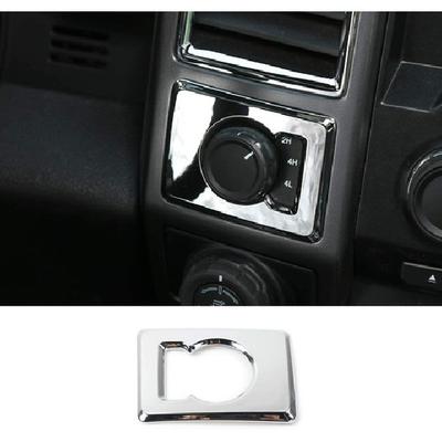 Chrome Four Wheel 4WD 4-Wheel Drive Switch Trim for Ford F150 2015+ Accessories