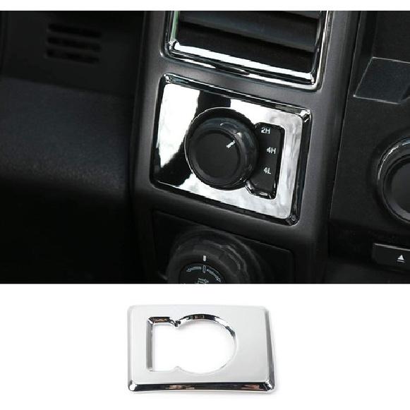 Chrome Four Wheel 4WD 4-Wheel Drive Switch Trim for Ford F150 2015+ Accessories