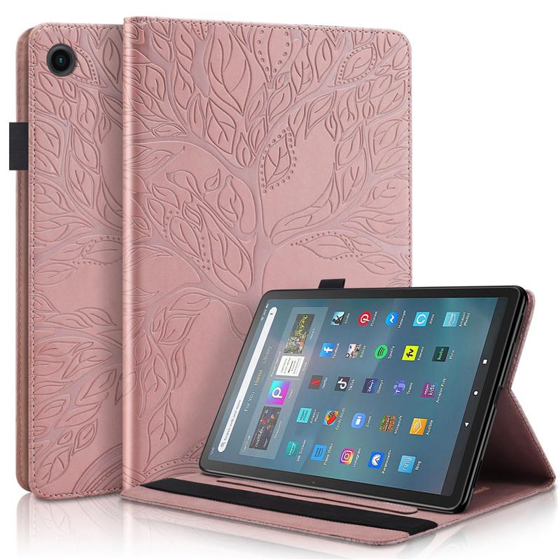 Pouzdro na tablet 3D s ražbou stromu Pro Funda Fire Max 11 Pouzdro Skládací stojánek Měkký silikonový kryt Pro Fire Max 11 Max11 Pouzdro na tablet 2023