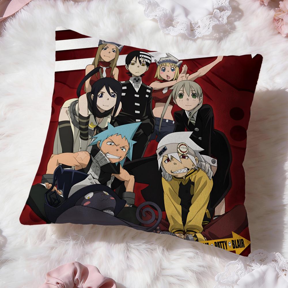 Anime S-SOUL E-EATER Cushion Cover Premium Comfort Reversible Pillow Cove -Two in One Design for Any Room & Car Interior