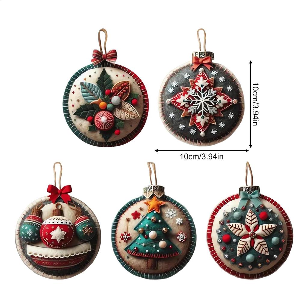 Felt Christmas Ornament Kits Reusable Patch Work Decoration Christmas Felt Kits For Adults For Embroidery Decorating Holiday