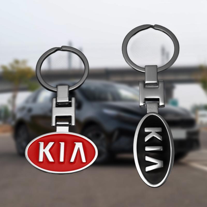 RYQW7 Car Metal Key Chain Pendant Gift Key Ring Auto Styling Accessories For Kia Rio Ceed Sportage Cerato Soul Sorento Picanto Optima