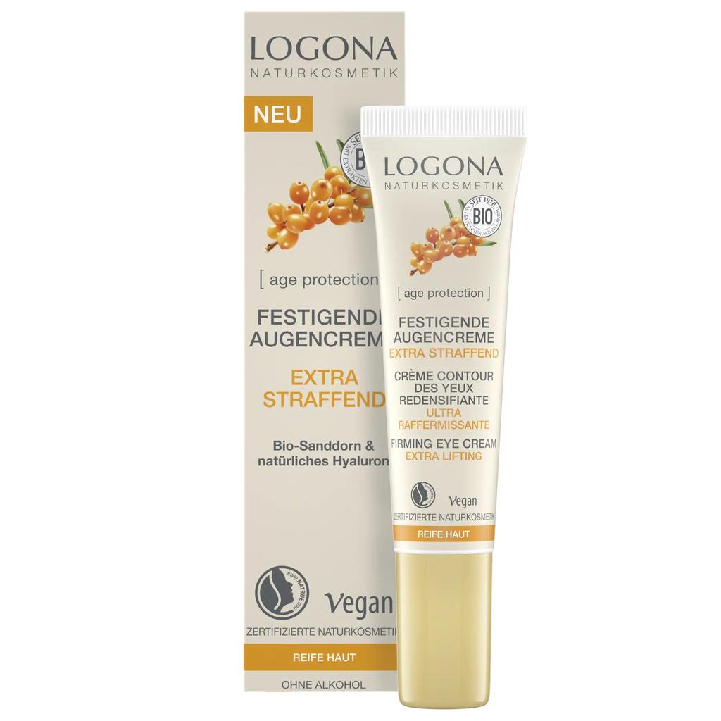BIO-Cream for the Skin Around the Eyes Against Wrinkles Lifting with Sea Buckthorn and Hyaluronic Acid Logona 15 Ml
