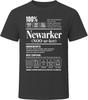 Newarker Funny Newark Pride Ingredients Label Sarcastic Novelty T Shirt