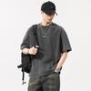 Heavy Wash Water and Old Short-sleeved T-shirt In Summer New Loose High Street Top